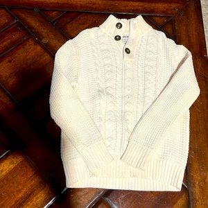 Boys white Cherokee sweater size small 6-7
